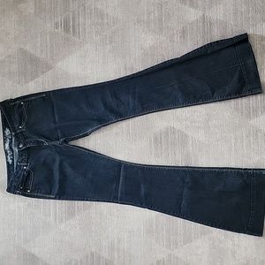 Dark Blue EXPRESS  low rise Flare Jeans